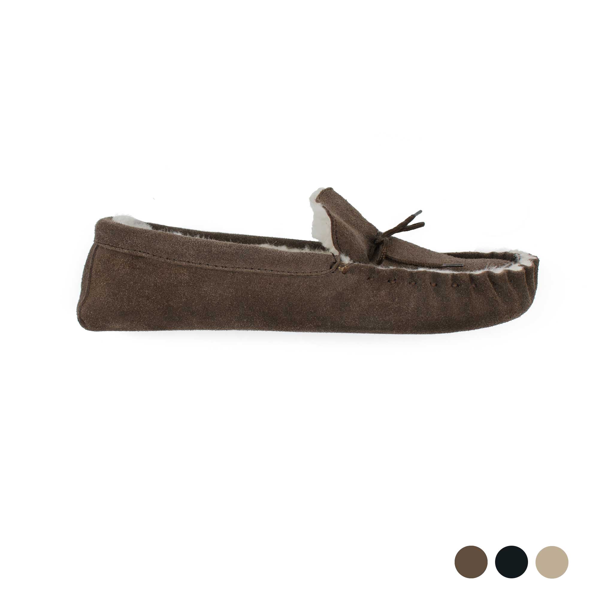 Indoor Suede Moccasins Slippers With 