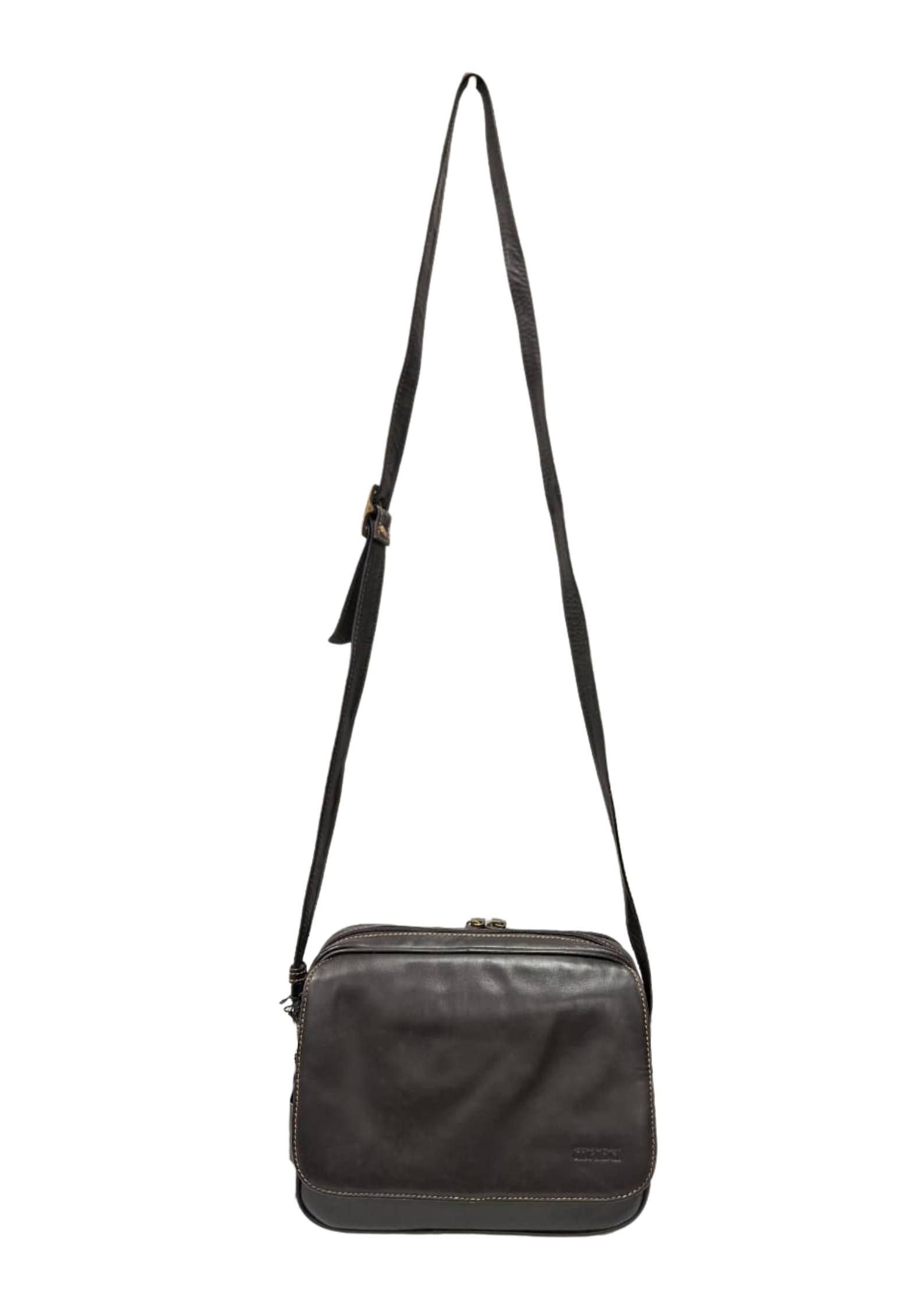 Women’s Leather Sling/Crossbody Bag – Dark Brown